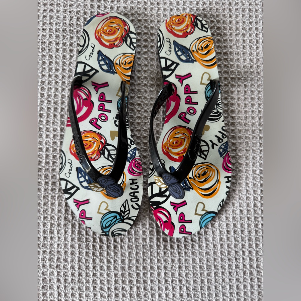 Coach Poppy Multicolor Flip Flops